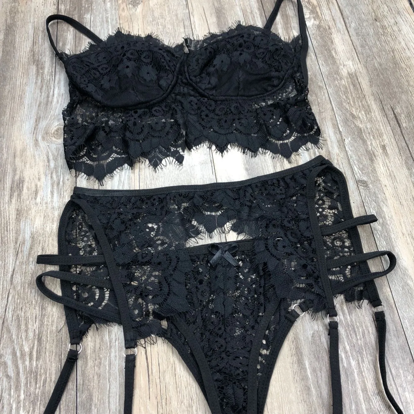 Женское сексуальное кружевное нижнее белье Babydoll, Открытый комплект с бюстгальтером, стринги, нижнее белье, ночное белье, наборы бюстгальтер+ трусы, Женский комплект нижнего белья, хит