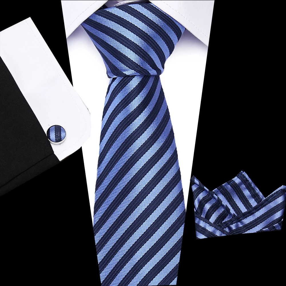 Новые свадебные вечерние мужские галстуки фиолетовые полосатые модные дизайнерские галстуки для мужчин бизнес 8 см Dropshiiping набор галстуков L10003 - Цвет: S99