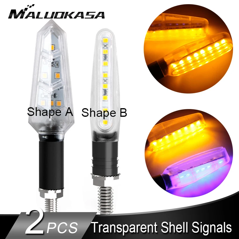 

Motorcycle Led Turn Signal Chip Two-sided Flashing Stop Signals Brake Light Bendable Motion Arrows Blinker Flicker Indicators
