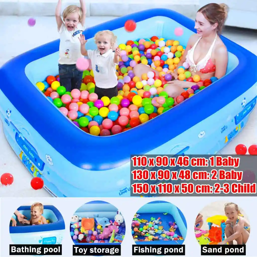 Outdoor Indoor Toys Adult Baby 110/130/150/196/262/305cm Inflatable Swimming Pool With Air Pump Portable Adults Kids Bathing Tub
