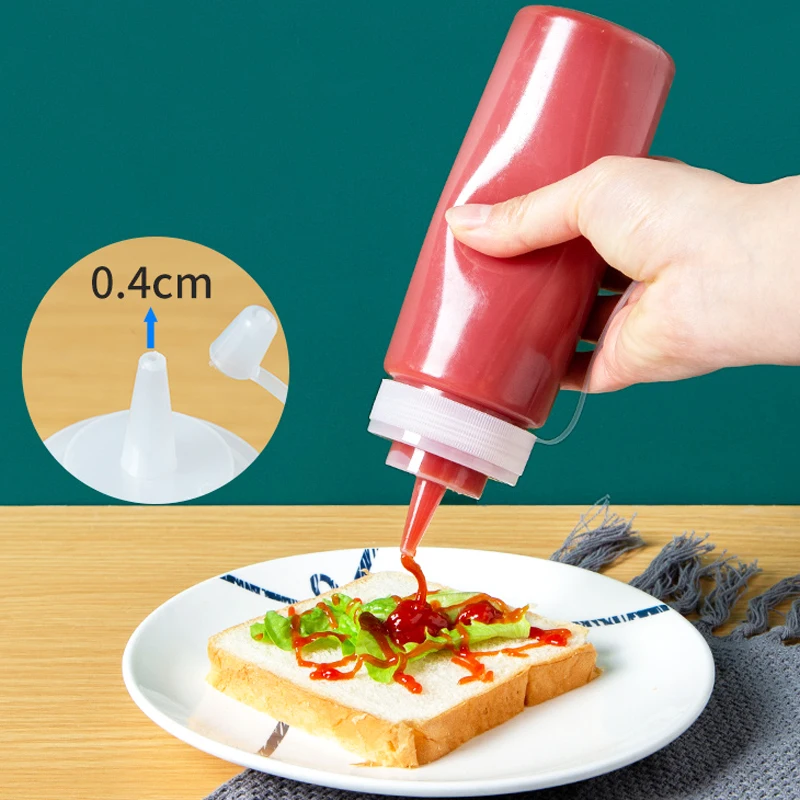 2 Bouteilles à Presser Ketchup Moutarde Mayonnaise Distributeur De Sauce – Rouge & Jaune 1000ml