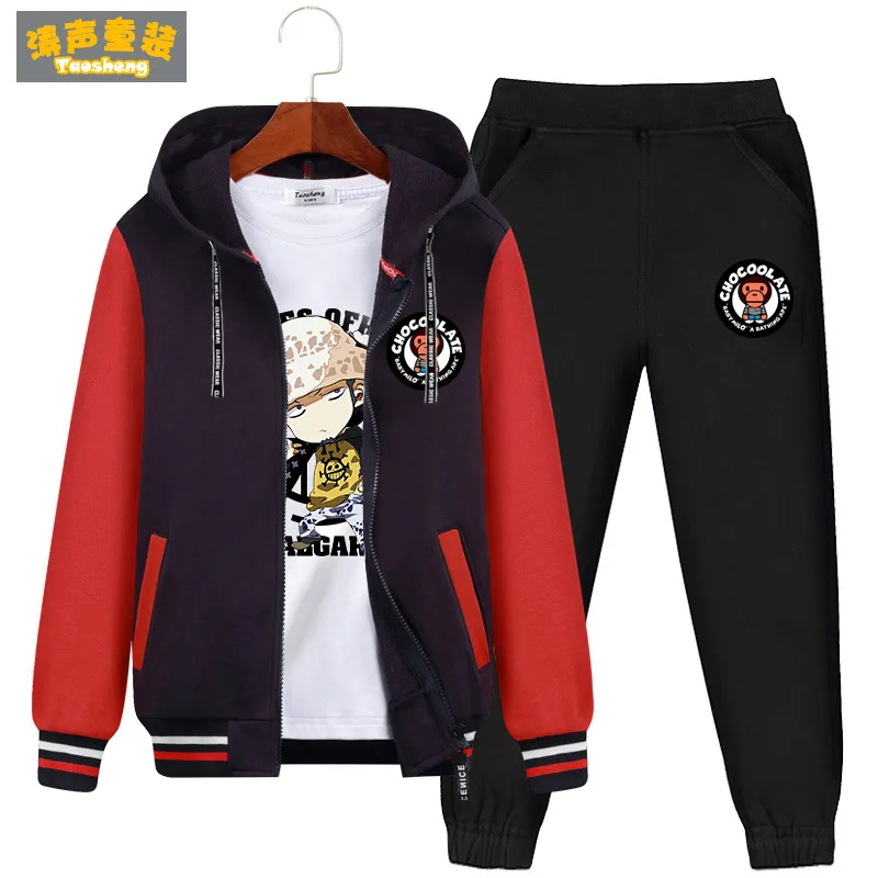

Fat CHILDREN'S Suit Autumn Clothing Three-piece Set Plus-sized 2018 New Style Big Boy Fat Boy Coat T-shirt Pants