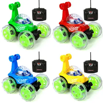 

4 Color RC Car 360 Spinning And Flips With Color Flash & Music For Kids Remote Control Truck Toys For Children Radio Control Car