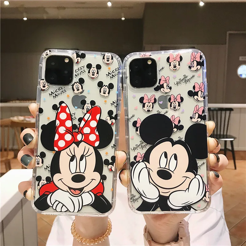Cute Cartoon Disney Mickey Minne Silicone Case For iPhone 12