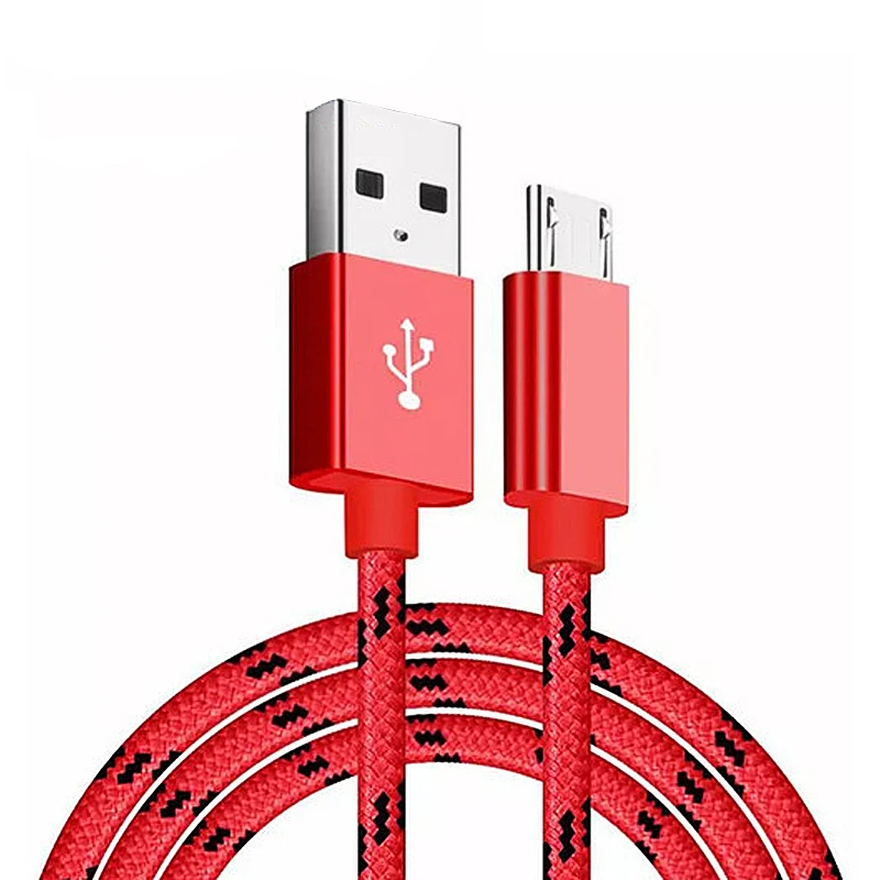 Нейлоновый Кабель Micro-USB в оплетке 1 м/2 м Синхронизация данных USB кабель зарядного устройства для samsung huawei Xiaomi Tablet Android USB Phone быстрые кабели
