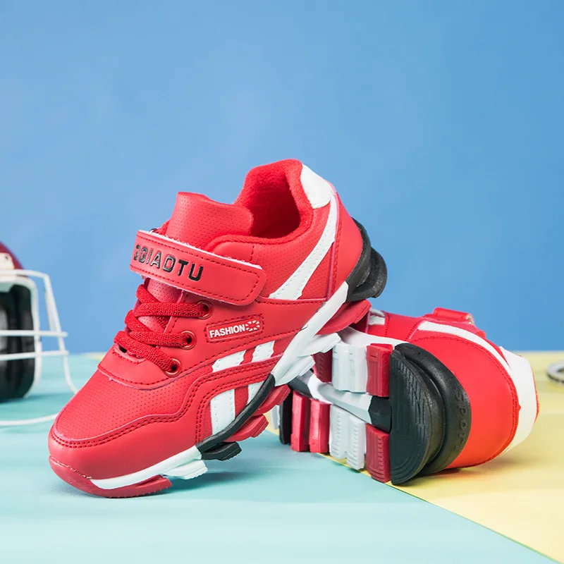 

2018 Autumn And Winter New Style CHILDREN'S Shoes Children Sports Shoes Leather Waterproof Anti-slip Breathable Big Boy Casual R