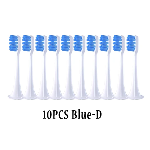 Heads For Xiaomi Mijia T300/T500 10Pcs Replacement Electric Toothbrush Heads Nozzles Clean Protect Soft DuPont Bristle