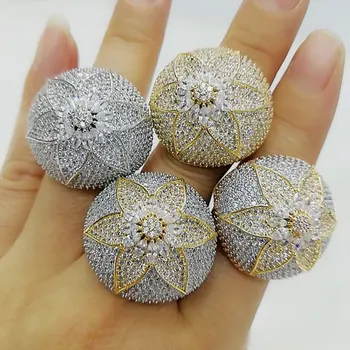 

GODKI Luxury African Nigerian Bold Rings with Zirconia Stones 2020 Women Engagement Party Jewelry High Quality