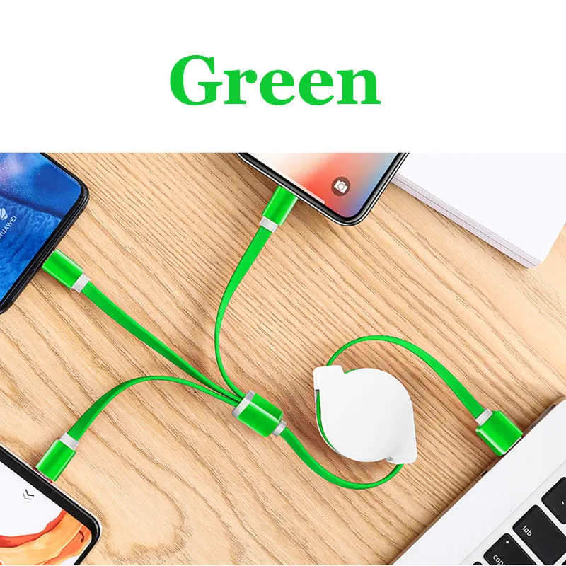 Многофункциональный usb-кабель 3 в 1, универсальный кабель для быстрой зарядки и передачи данных type-c, три в одном, телескопический usb-кабель-удлинитель