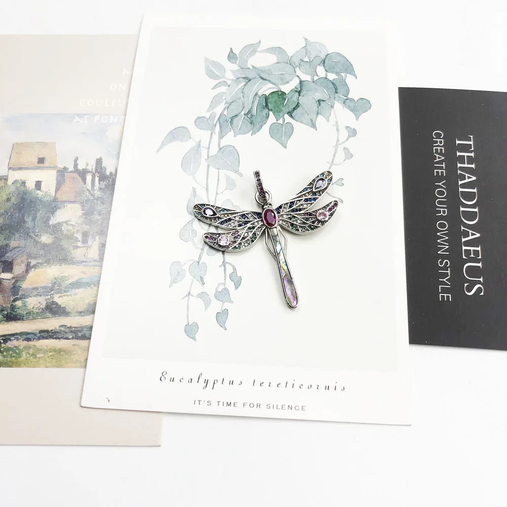 Pendant Necklace Dragonfly Butterfly Hummingbird Wings Heart Snake Tree Tooth Bus Knot Snow Spring Jewelry Bohemia Gift Women Men