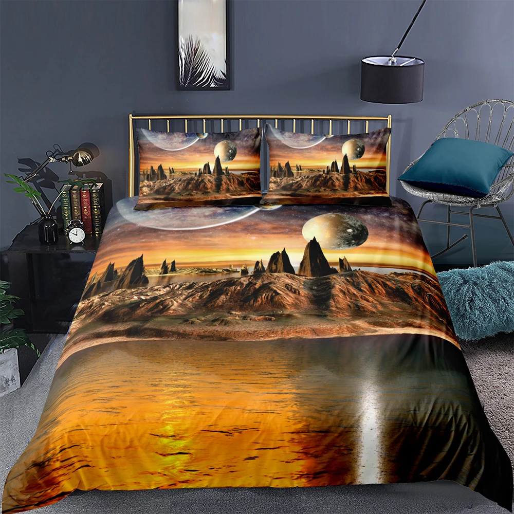 

Mysterious Land Bedding Set King Fantsay Moon Beautiful Duvet Cover 3D Queen Twin Full Single Double Unique Design Bed Set