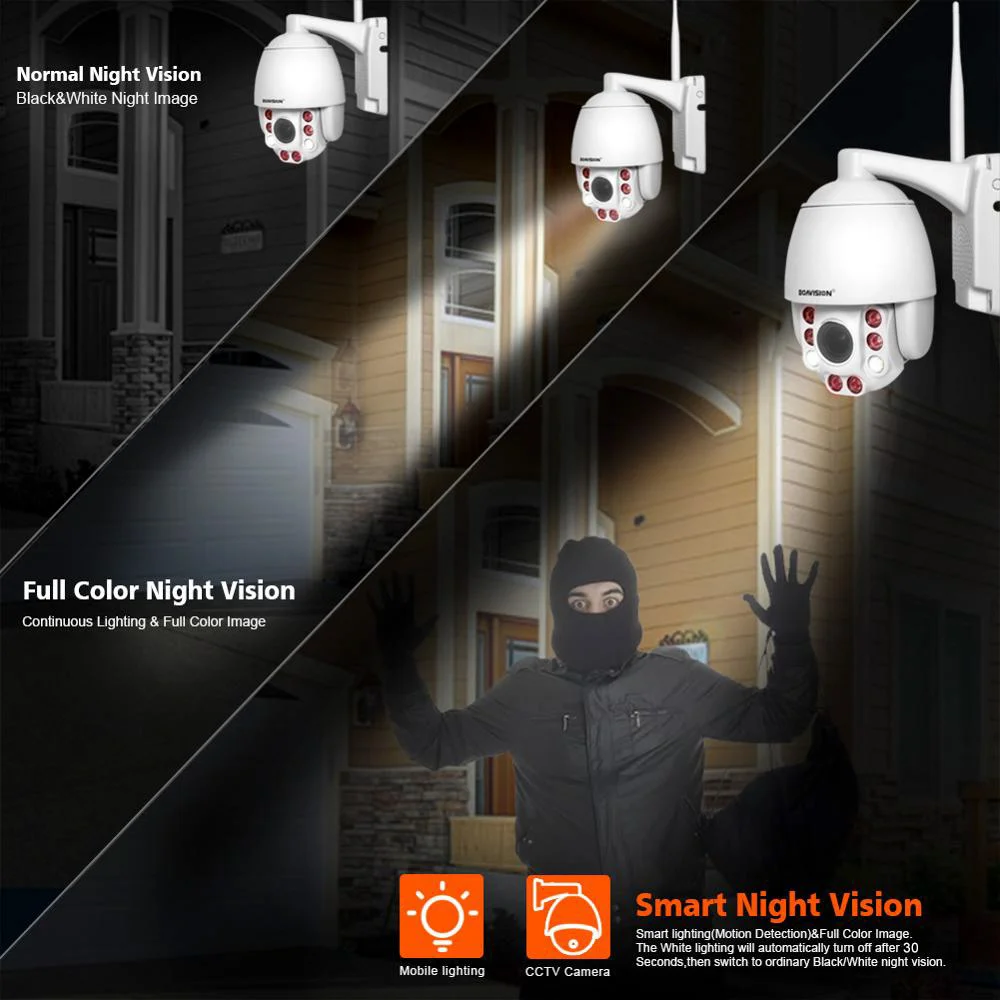 5X Optical Zoom Wireless PTZ IP Camera Wifi/4G 5MP 8MP AI Auto Tracking Outdoor Video Surveillance Home Security Camera P2P 4