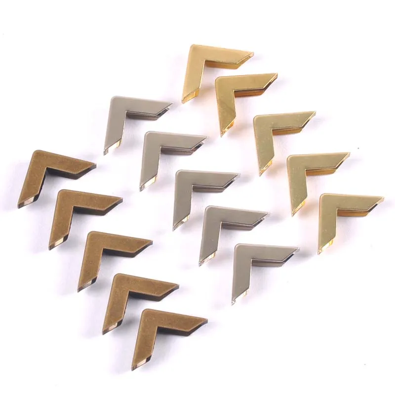 Description Picture 5 of itemSilver/Golden/Bronze Metal Corners For Books Scrapbooking Photo Albums Menus Corner Protectors Crafts DIY 16x16x3mm 50pcs