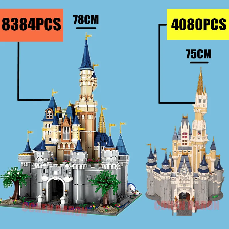 

New 8384PCS Cinderella Princess Girls City Fit legoings Friends Castle Model Building Block Bricks Toy Birthday 71040 Kid Gift