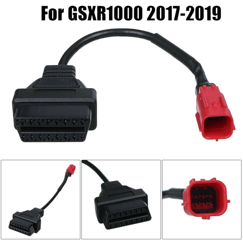 

Motorcycle 6 Pin OBD2 Fault Diagnostic Adapter Harness Cable for Suzuki GSXR1000 17-19