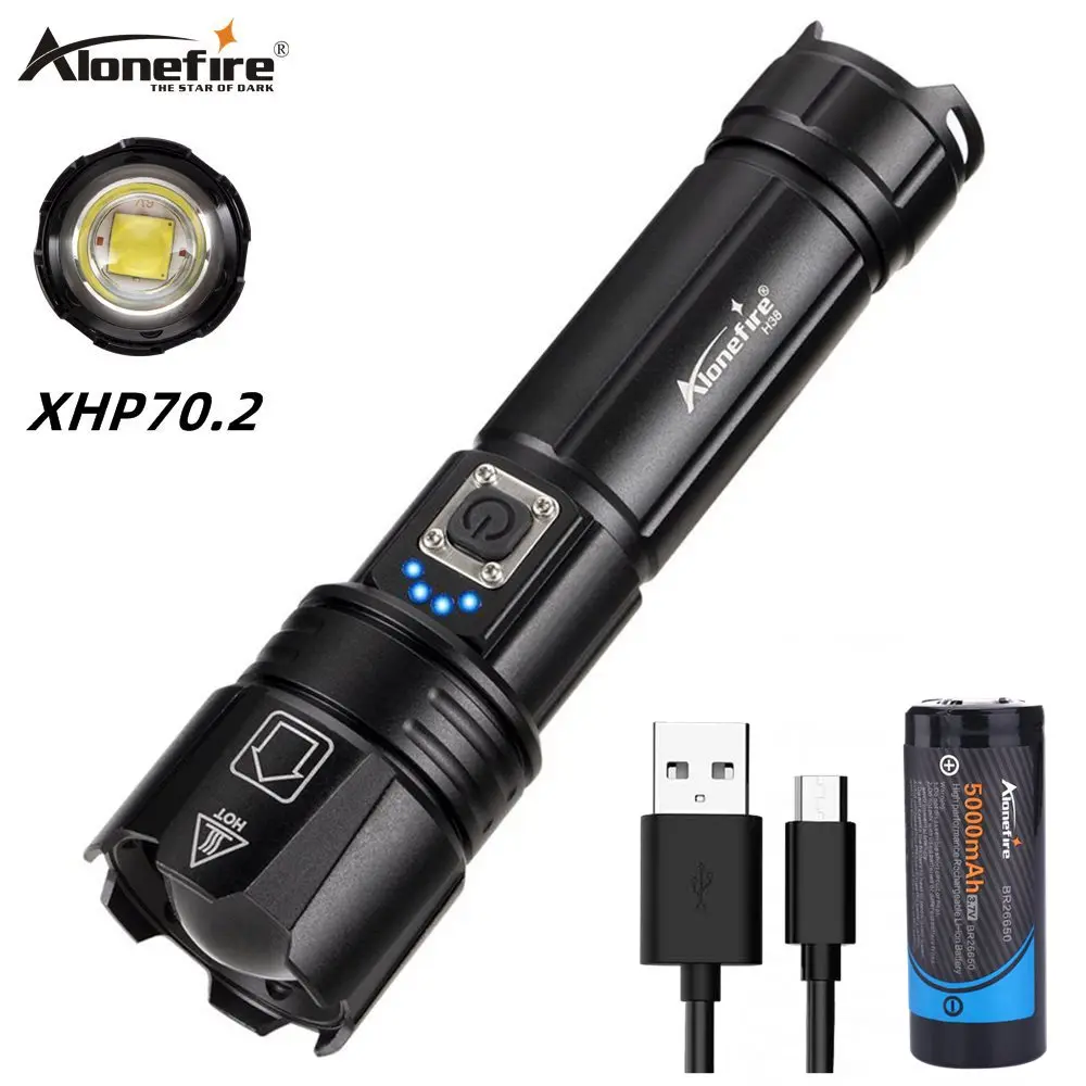 Фонарик Alonefire H38 самый мощный тактический фонарь xhp70.2 водонепроницаемый