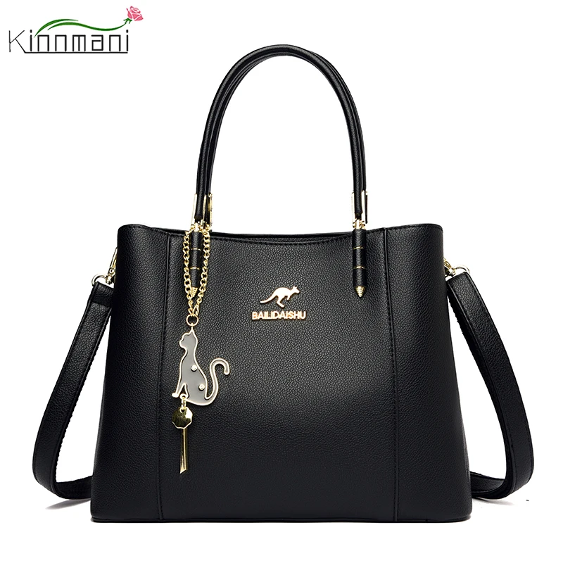 

Women's Simple Large Capacity Handbags Ladies Luxury Designer Elegant Shoulder Bag 2021 High Quality PU Leather Crossbody Bags