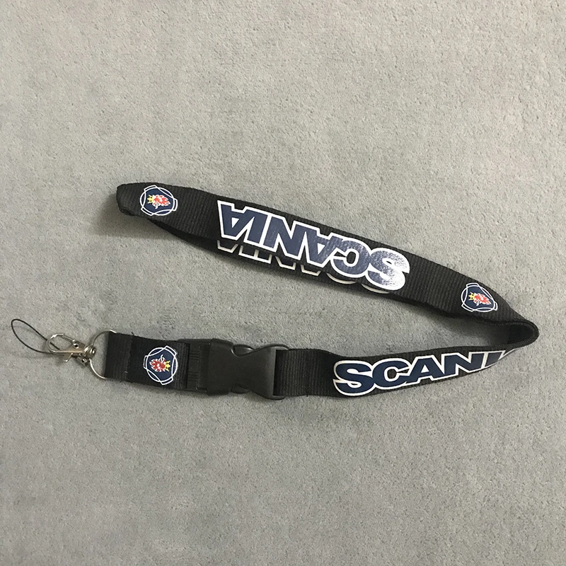 Car Styling SCANIA Badge Employee's Card Lanyard Keychain For saab scania emblem 93 9-3 900 9000 fashion Keyring Accessories |