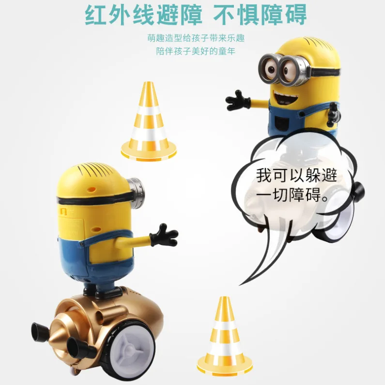 

Anti-Fall Crashworthiness Electric Universal Balance Car Genuine Authorized Small Yellow Wireless Obstacle Avoidance Robot