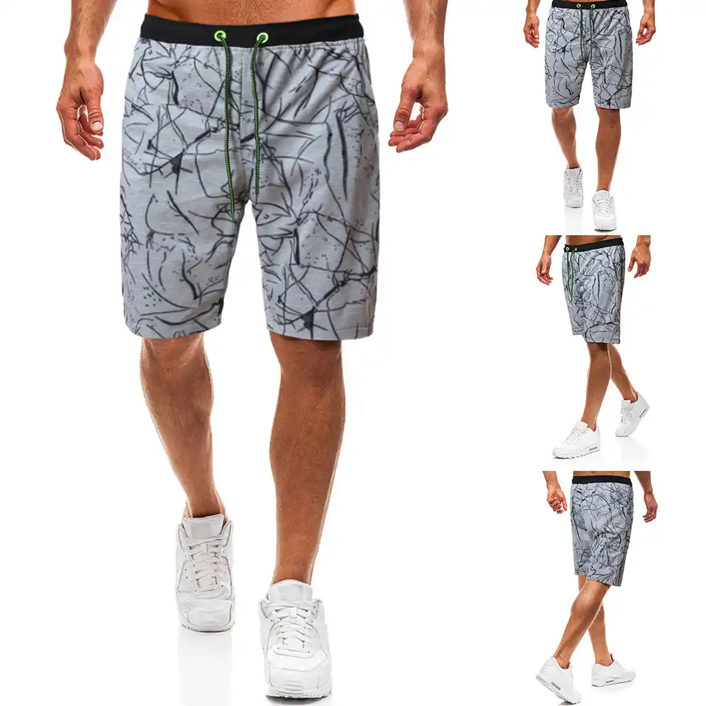 high waisted printed shorts