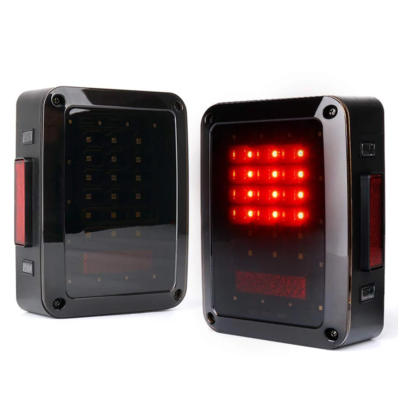 LED Tail Light USA EU Edition Auto Stop Brake Turn Signal Lamps For-Jeep-Wrangler 2007 2008 2009 2010 2011 2012 2013 to 2017