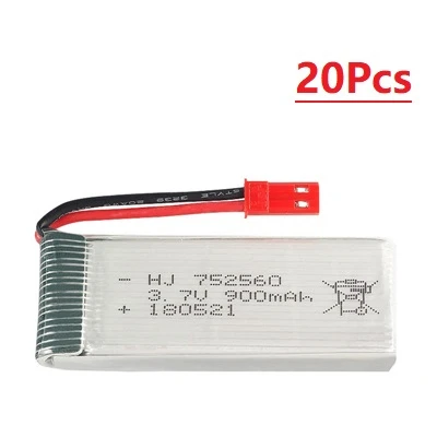 900mah 3,7 V аккумуляторная батарея для 8807 8807W A6 A6W M68 Rc Квадрокоптер запасные части 3,7 v Rc дроны LIPO батарея 752560 1-20 шт - Цвет: 20pcs