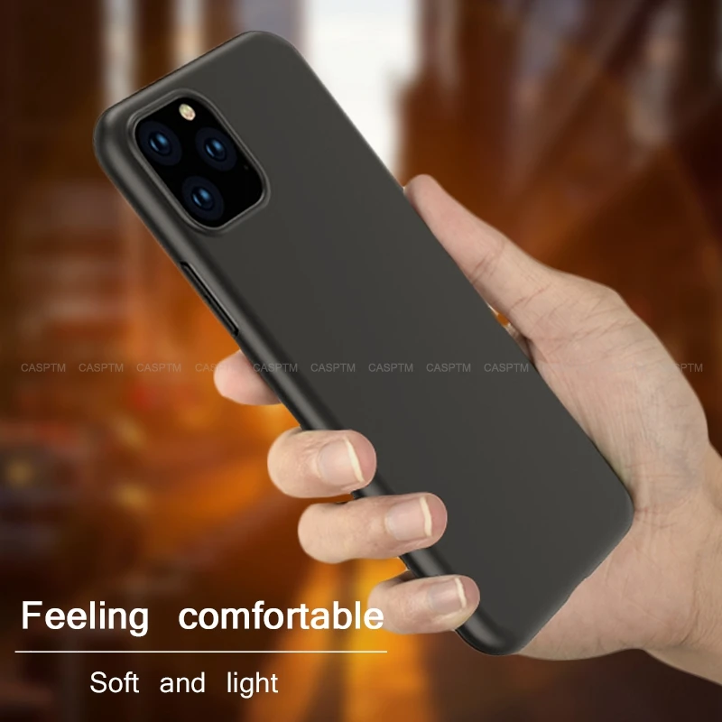 Ультратонкий черный матовый Мягкий силиконовый чехол из ТПУ для iPhone 11 Pro MAX XS MAX XR X 10 8 7 6 6S Plus 5 5S SE задняя крышка для телефона