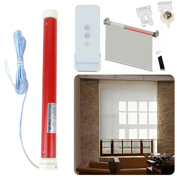

1.5A 12V Electric Roller Curtain Shade Tubular Roller Shade Motor Remote Control 28cm For Home Roller Shutters Soft Gauze Shade