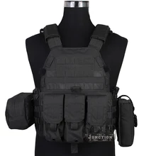 

Emerson LBT-6094A Tactical Style Vest + Accessory Pouch Modular MOLLE Plate Carrier Airsoft Vest W/ Magazine & Radio Pouch Black