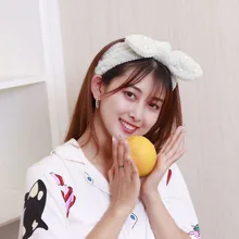 Стиль, корейский стиль, жемчуг, кроличий Ушастый, для мытья лица, повязка для волос, маска для макияжа, для взрослых, женские ультра-эластичные милые резинки для волос