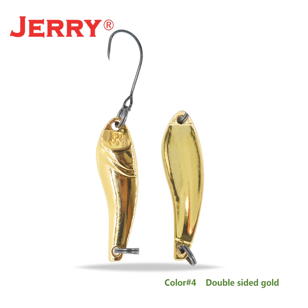Jerry3g 5 г микро ложка блесна безделушки литья джигггинг льда рыболовные приманки Вольфрам Сверхлегкий - Цвет: gold