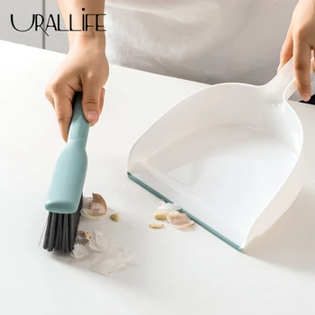 

Urallife Mini Broom Dustpan Set Mop Sweeper Desktop Garbage Container Small Cleaning Brush Tools Bed Hair Sweeper Housework Set