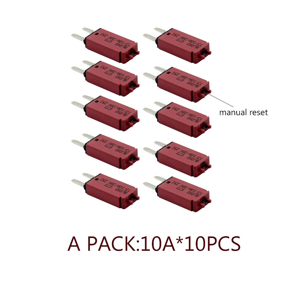 10A 12V-24V DC Circuit Breaker Blade Fuse
