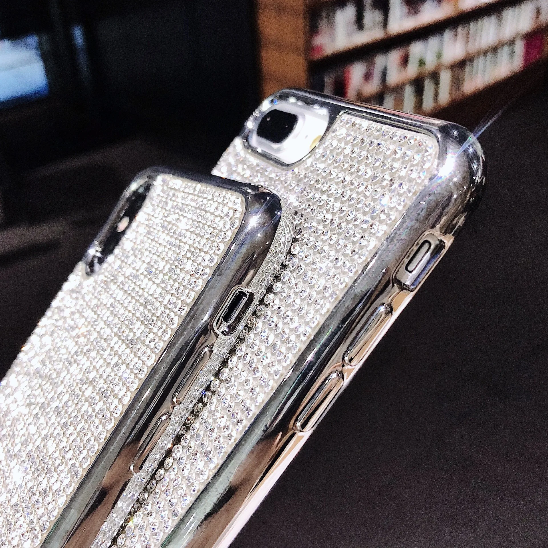 For iPhone X Fashion Glitter Bling Diamond Sequins Cover Phone Case 8 7 6 6S Plus XS XR MAX Back Protect Funda Capa |