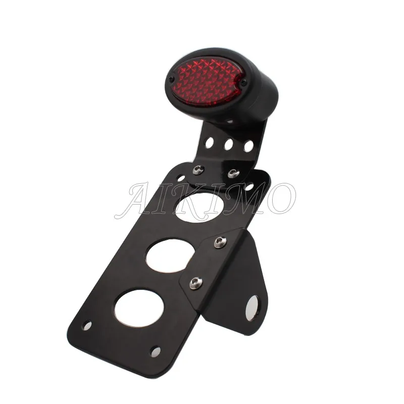 범용 3/4 ''오토바이 LED 테일 브레이크 라이트 라이센스 플레이트 브래킷 Harley Bobber Honda VLX STEED 400 600 Yamaha XVS