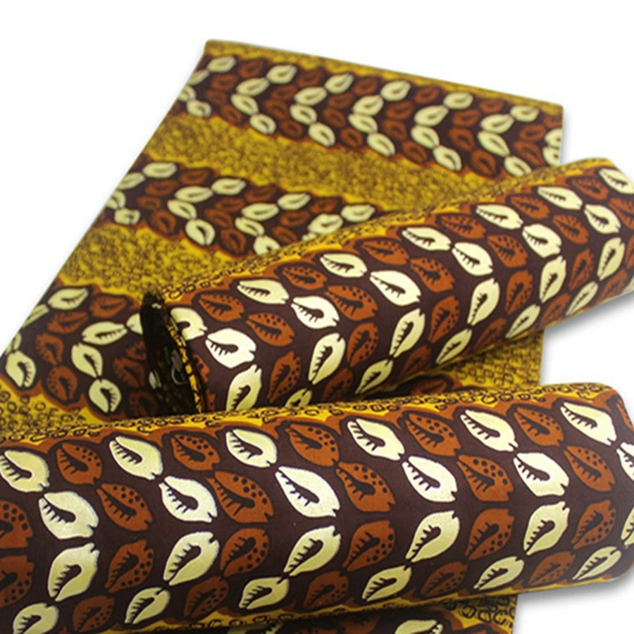 Lastest African Golden Wax Fabrics Cotton Prints Nigerian Rapper Aqua Color Batik Ankara Nice New Coming Veritable  Material