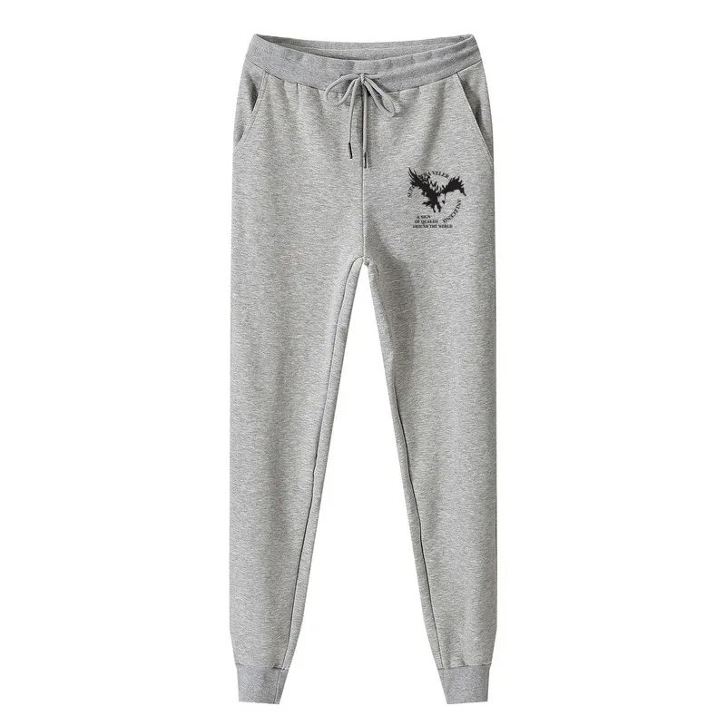 

Spring And Autumn Europe And America Foreign Trade Brushed And Thick Casual Pants Beam Leg Long Sweatpants Men's Lower Apron Ath