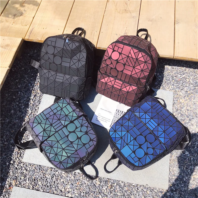 Женский рюкзак сумка новинка 2020 волнистая Геометрическая ромбовидная лазерная