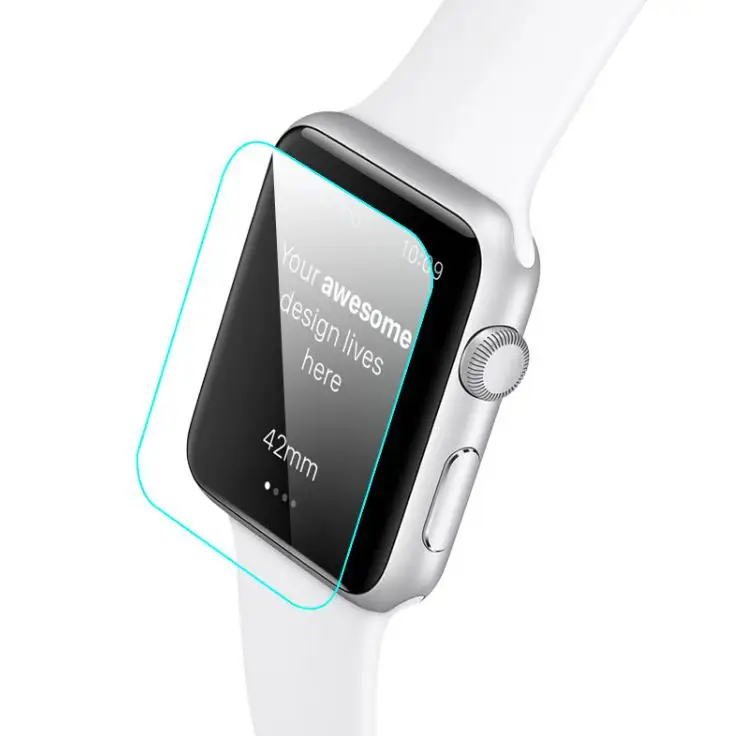 Высокое качество 9H 0,3 мм Премиум чехол для экрана Защитная пленка для Apple Watch 38 мм 42 мм HD закаленное стекло