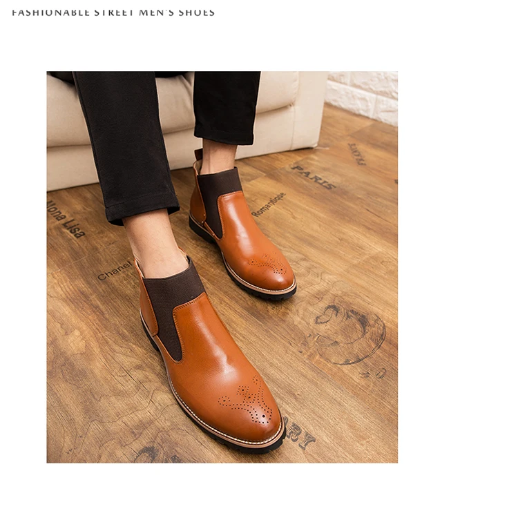 Fhlyiy/брендовые Ботинки Челси из натуральной кожи; Мужская обувь; винтажные классические мужские повседневные ботинки в байкерском стиле; элегантная мужская обувь
