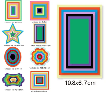 

Layer Frame Background Set Metal Cutting Dies for Scrapbooking Photo Album Card Making Decorative Stencil 2020 new die mould