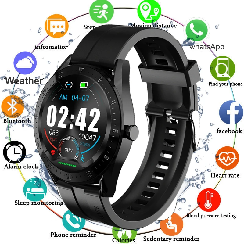 

Full Touch Screen Smart Watch Men Blood Pressure Fitness Tracker Watch Heart Rate Sleep Monitor Sport Smartwatch For Android IOS