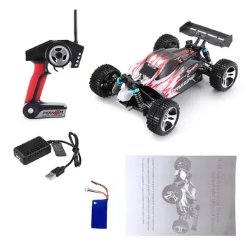

WLtoys A959 2.4GHz 1:18 Full Proportional Remote Control 4WD Vehicle 45KM/h High Speed Electric RTR Off-road Buggy RC Car