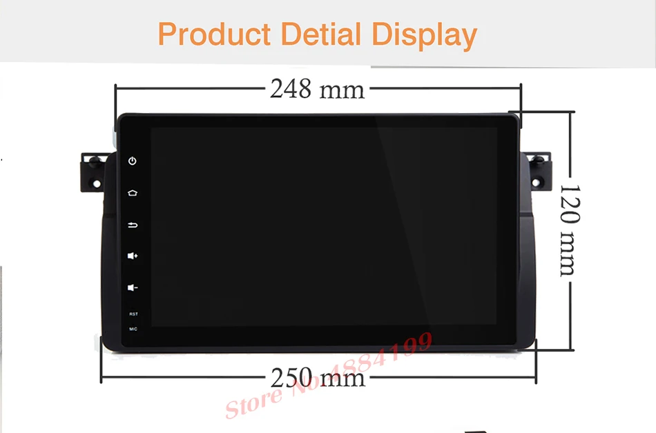 Best 9" IPS Screen Android 9.0 Car Radio for BMW E46 M3 318i 320i 325i with MirrorLink auto multimedia Stereo Navi RDS DVR SWC BT SD 8