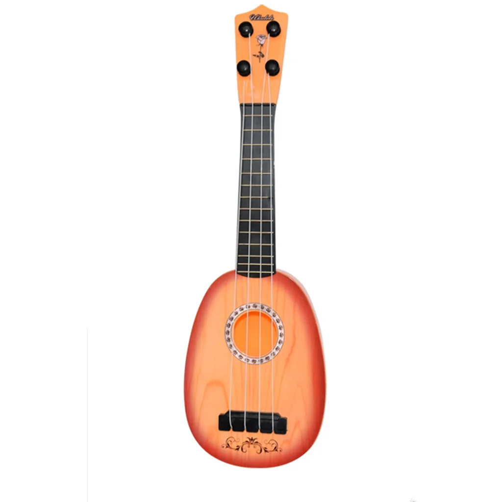 Детская пластиковая игрушка крепкая укулеле нетоксичный музыкальный инструмент Дошкольная музыкальная гитара игрушка новые подарки для ребенка - Цвет: Style C