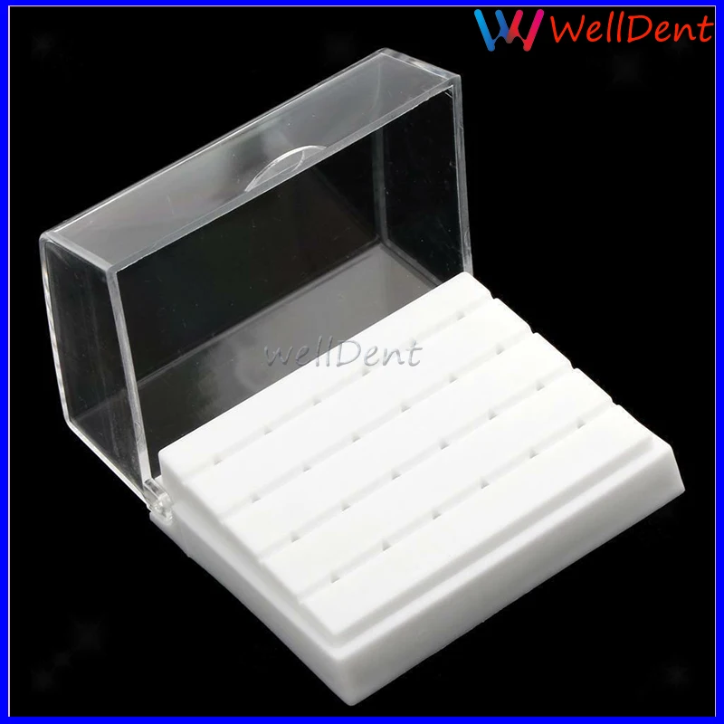 Dental-Plastic-Bur-Holder-Block-Case-Box-Disinfection
