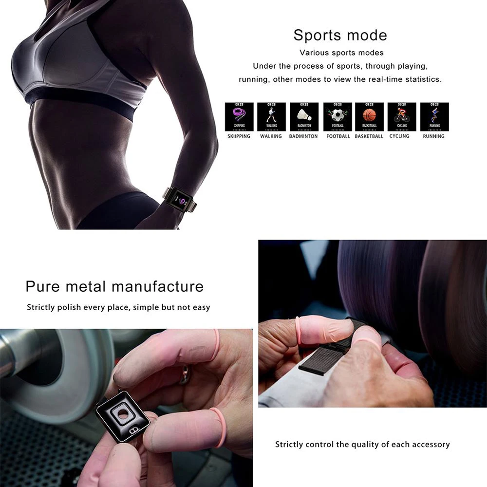 CV16Smart Bracelet measure of pressure and pulse health wristband Waterproof IP67 Smart band Call Information Reminder watches