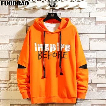 

FUODRAO Hoodies Men Autumn Sweatshirts Fashion Streetwear Hip Hop Hoodie Mens Harajuku Tracksuit Loose Casual Pullover W225