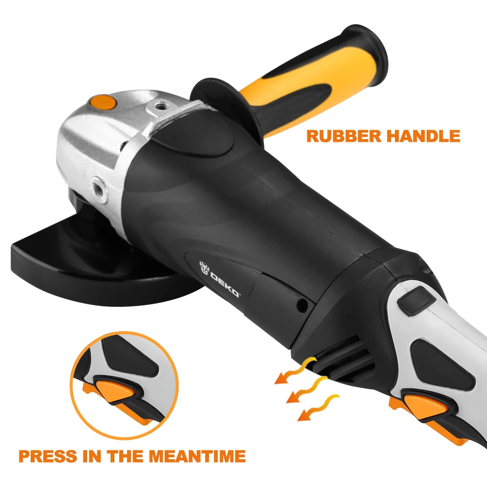  DEKO 220V 125mm Variable Speed Electric Angle Grinder Machine Angular Power Tool Grinding Cutting G