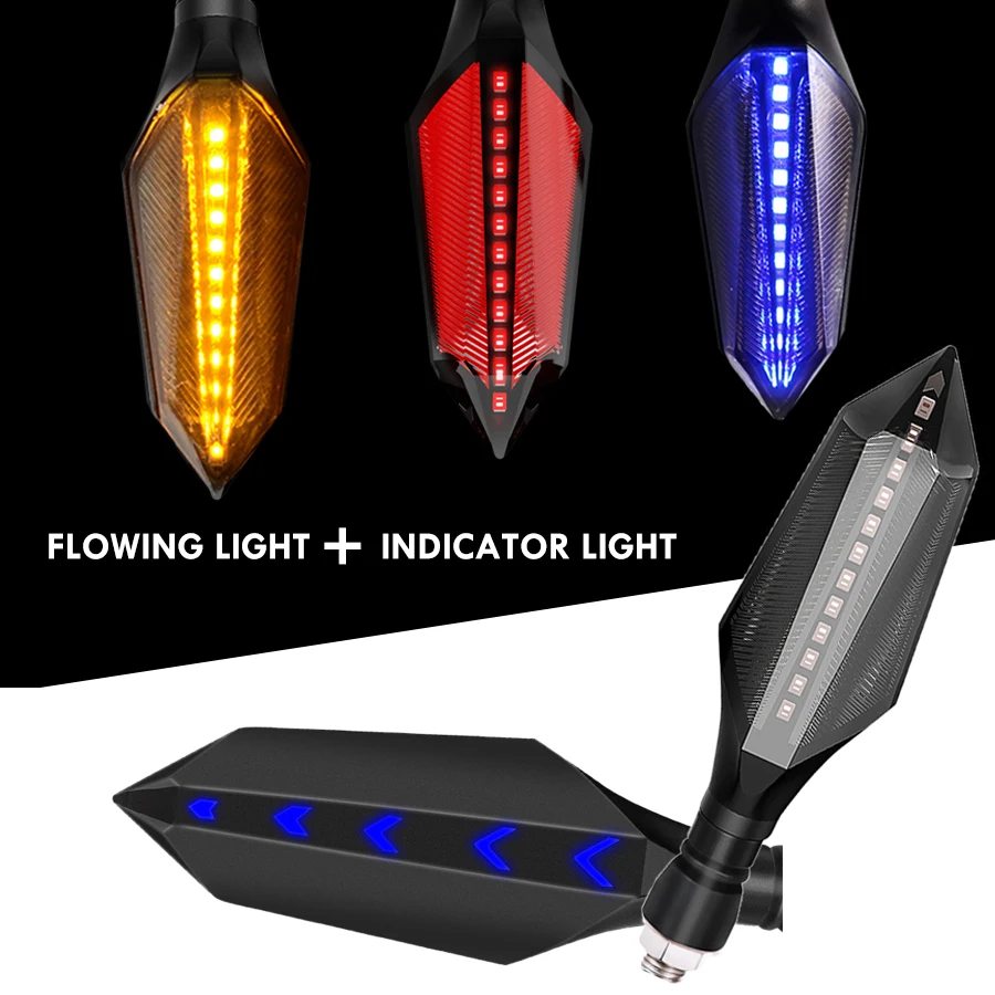 

Electric Vehicle Accessories 12V Led Turn Signal Lights Motorcycle Flowing Flashing Water Light Brake Bendable Tail Lamp Scooter